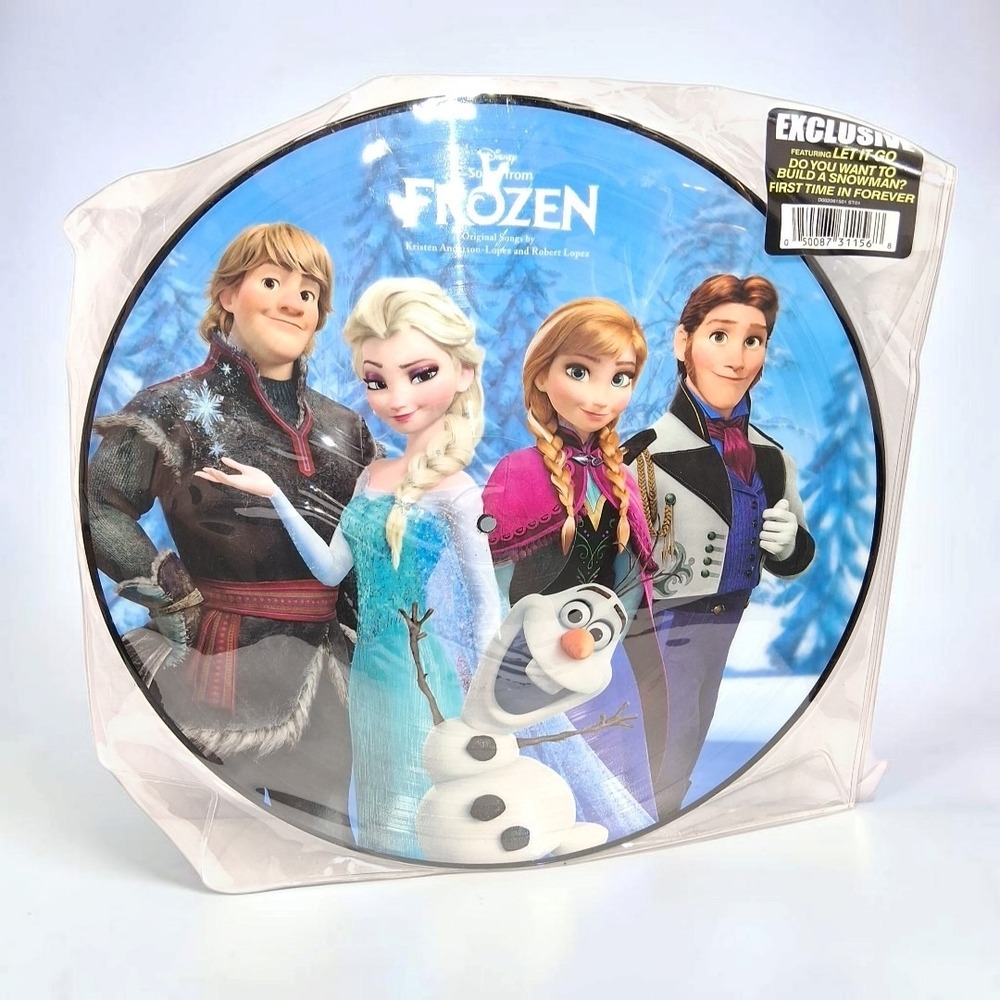 Disney Frozen Soundtrack Picture Disc Vinyl LP 2014 Exclusive Let It Go D0020511